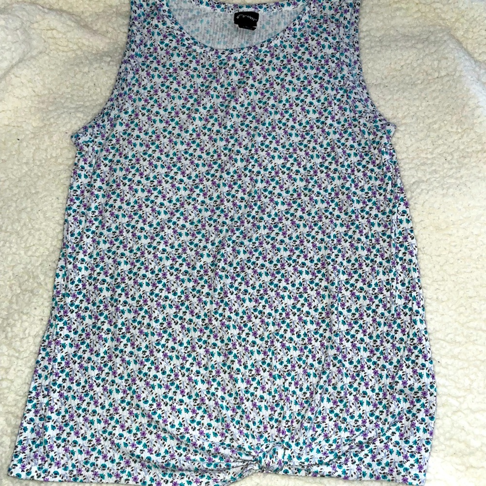 Girls flower tank top size 14/16